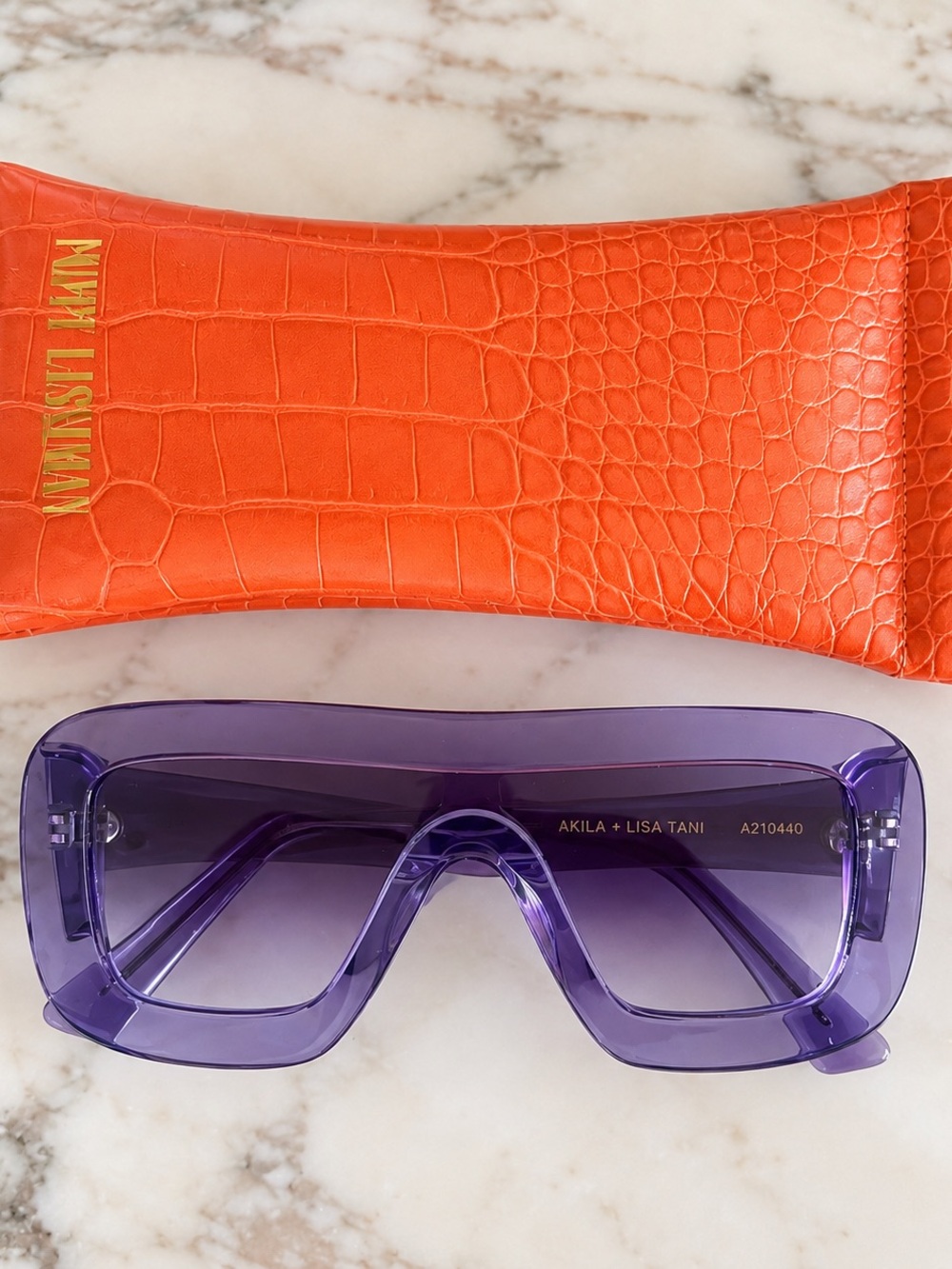 AKILA + LISA TANI Women's Purple Shield Sunglasses